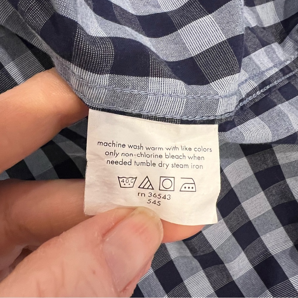Todd Snyder Shirt Mens 18 2XL XXL Blue Check Long Sleeve Button Up Cotton Casual - Picture 7 of 11